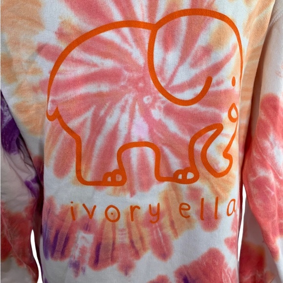 Ivory Ella Hoodie organic cotton tie-dye drawstring Pockets women’s size XS - Picture 8 of 12